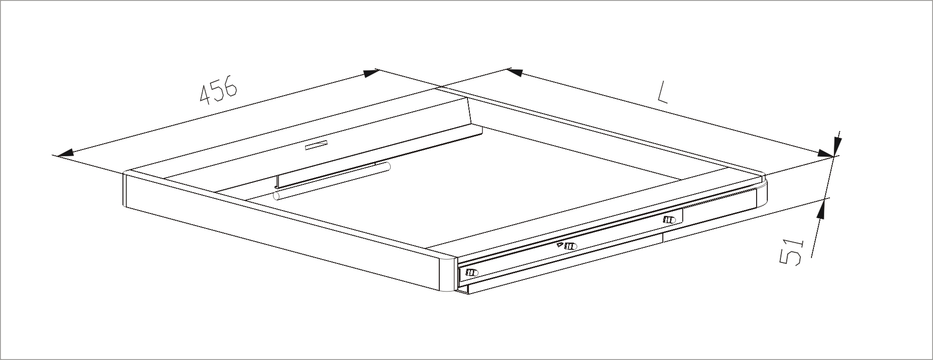 Аристо Выдвижная рамка для корзин с доводчиком, серия 460, L=607. Дер. бел. GSA0372/W (заказ)