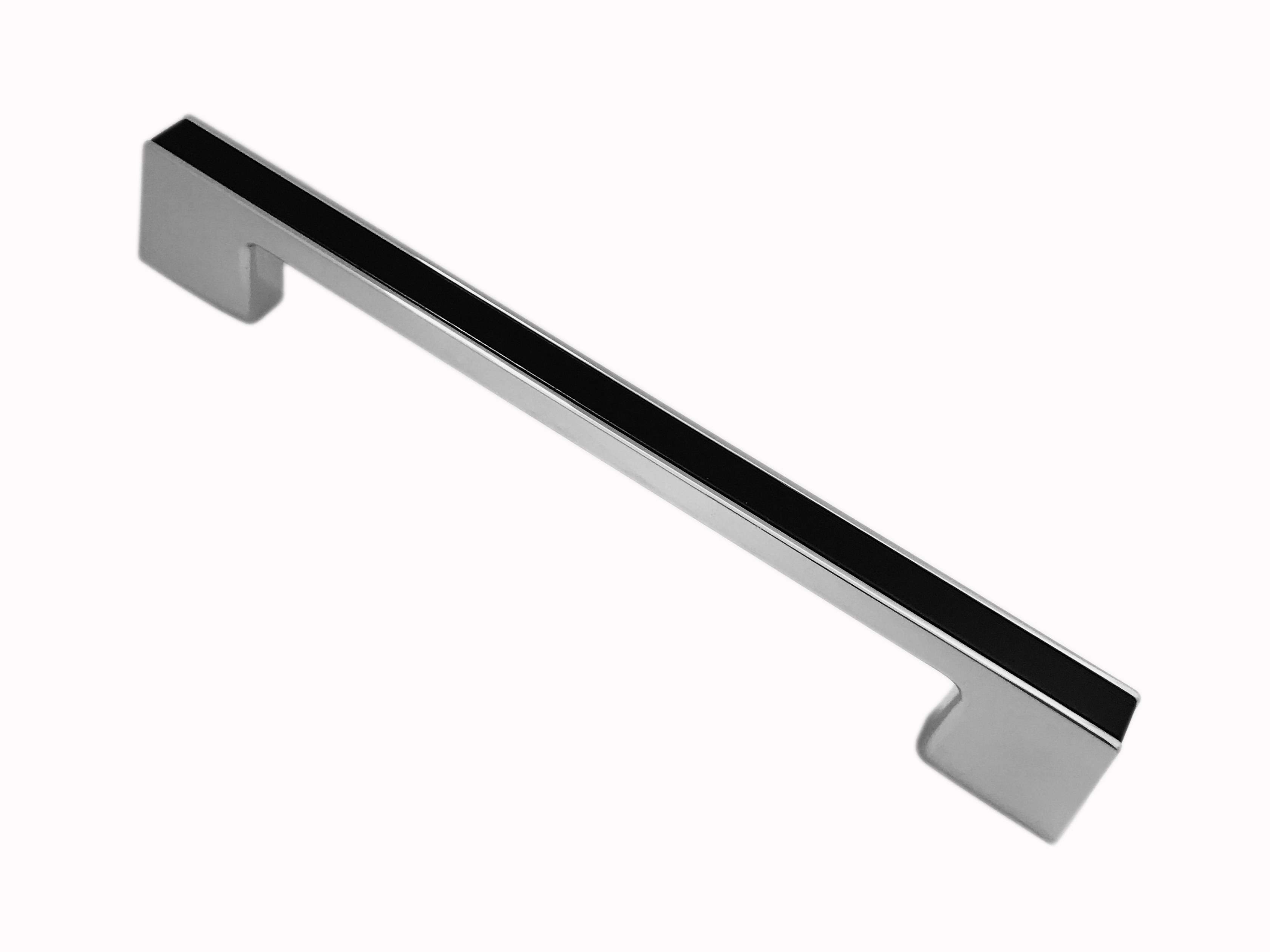 7395 ВЕРОНА ручка-скоба 224 мм хром/черный (стоп-лист)