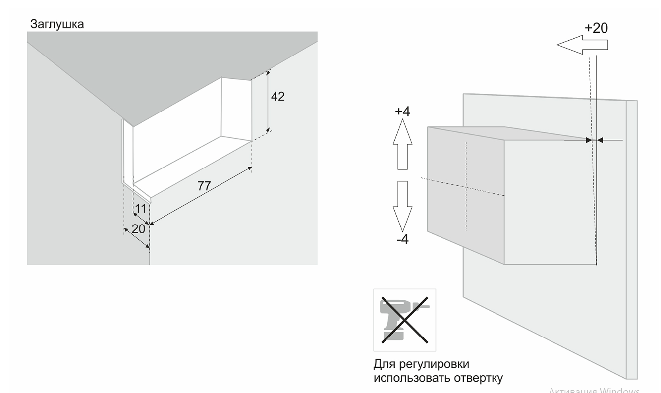 BRD навес для шкафа (компл.) с заглушками и крепежом CH05 (заказ)