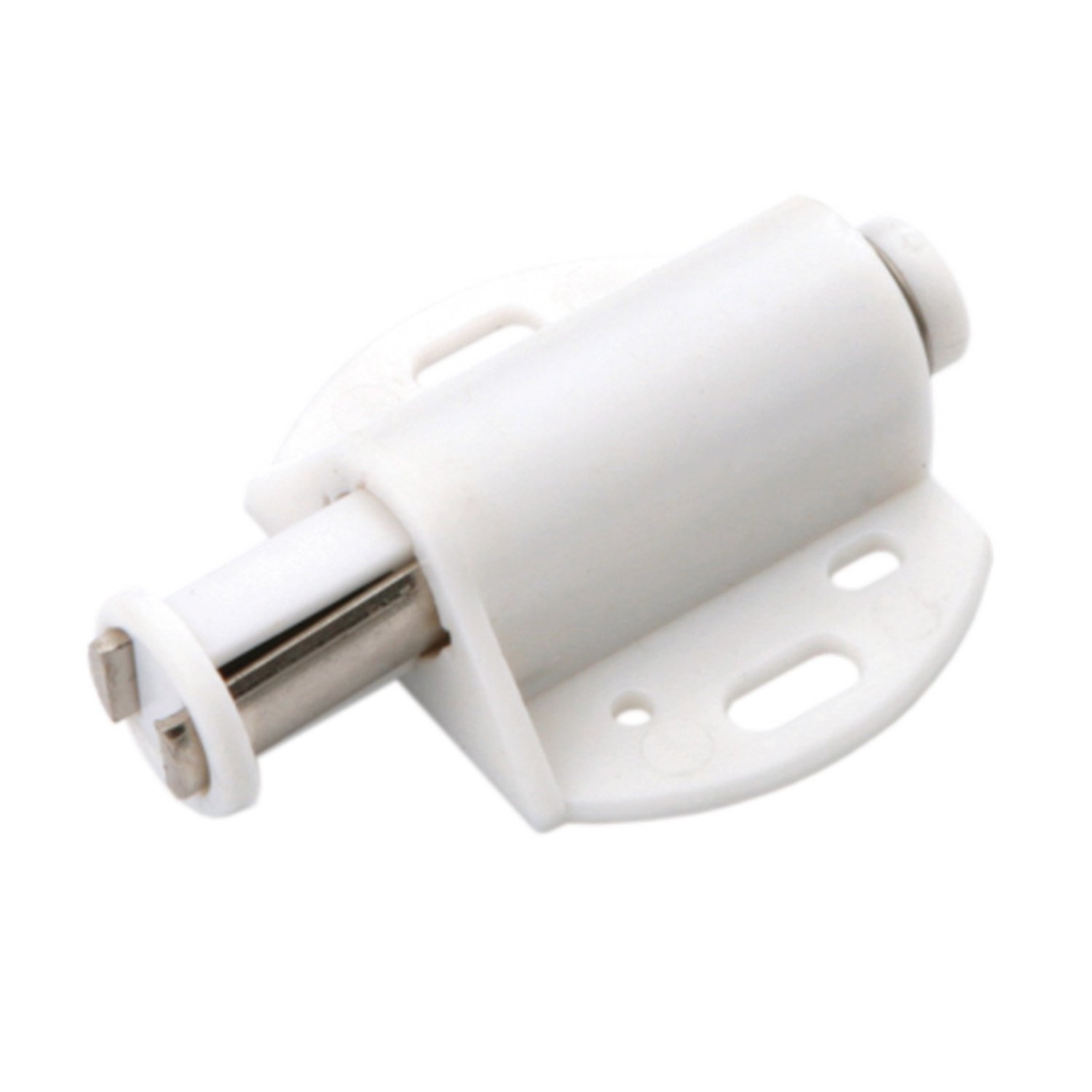 магнитная защелка возвратная одинар. прямоуг. держатели белый SALE