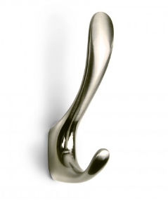 BRD K205BSN.9 Крючок OLA 2-х рожковый Атласный сатиновый никель (заказ)