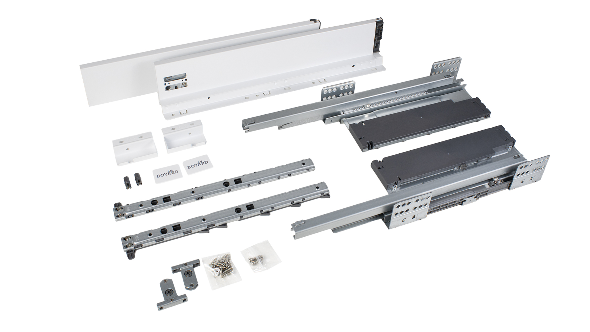 BRD SB38W.1/450 Комплект СТАРТ 86мм PUSH+SOFT (от нажатия + плавное закрывание), белый