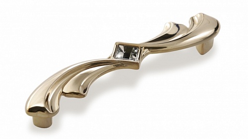 ВЛ FS-142 ручка скоба 96 мм золото/кристалл SALE (стоп-лист)