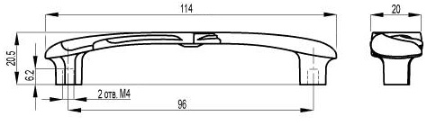 ВЛ FS-142 ручка скоба 96 мм золото/кристалл SALE (стоп-лист)