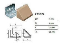 Уголок металлический с корректир. отверстием 28*30*28 цинк SALE