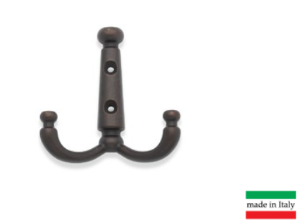 BRD K250AC.6 Крючок DOLCE LF 2-х рожковый старинная медь (заказ)