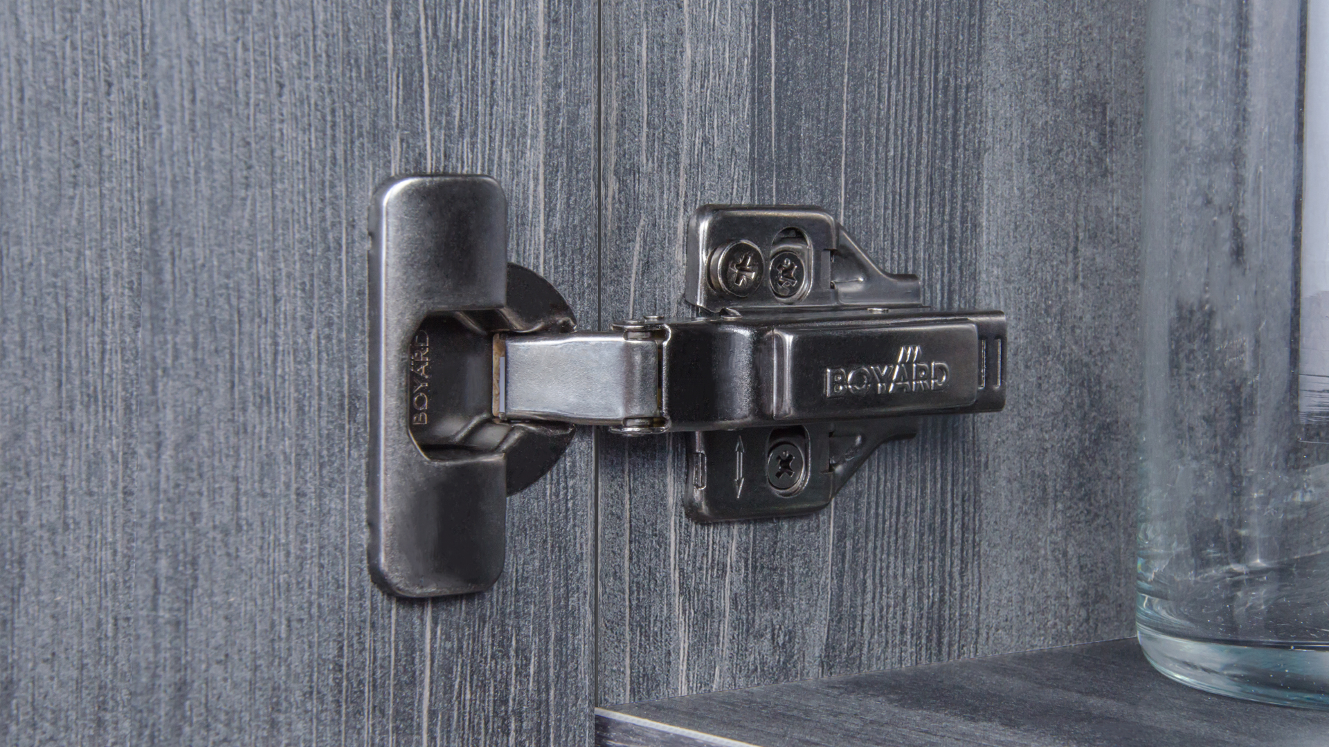 BRD H961A02/BN Петля накладная без пружины NEO PROFI PUSH черный никель (без планки) (снято)