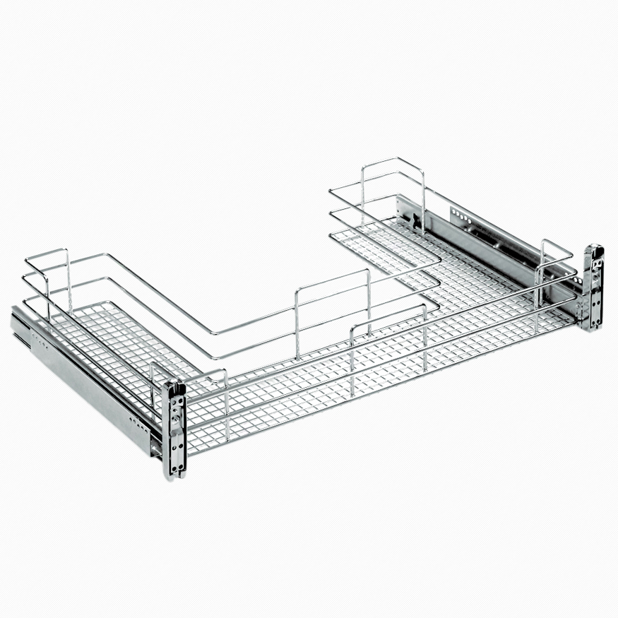 Kalibra Сетка для корзины полновыкатн. 718 в базу 800мм с довод. и фасадн. крепл.