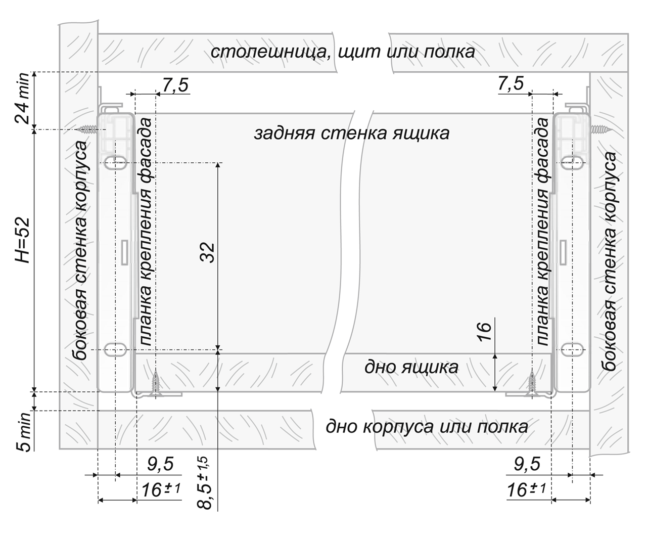 BRD MB 05401W метабокс 500 54 мм белый (снято)