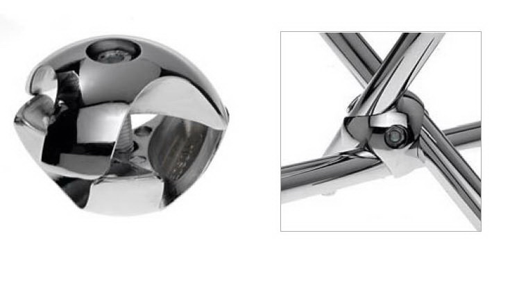 GP 1 Соединитель для трех труб, левый хром (стоп-лист)