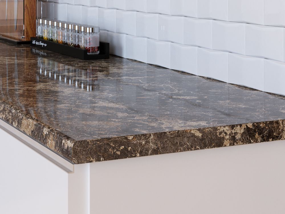 Столешница КЕДР МК 3000*600*38мм 2 группа - Королевский опал темный 706/1 глянец (заказ)