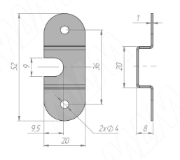 Ответная планка для замка 666