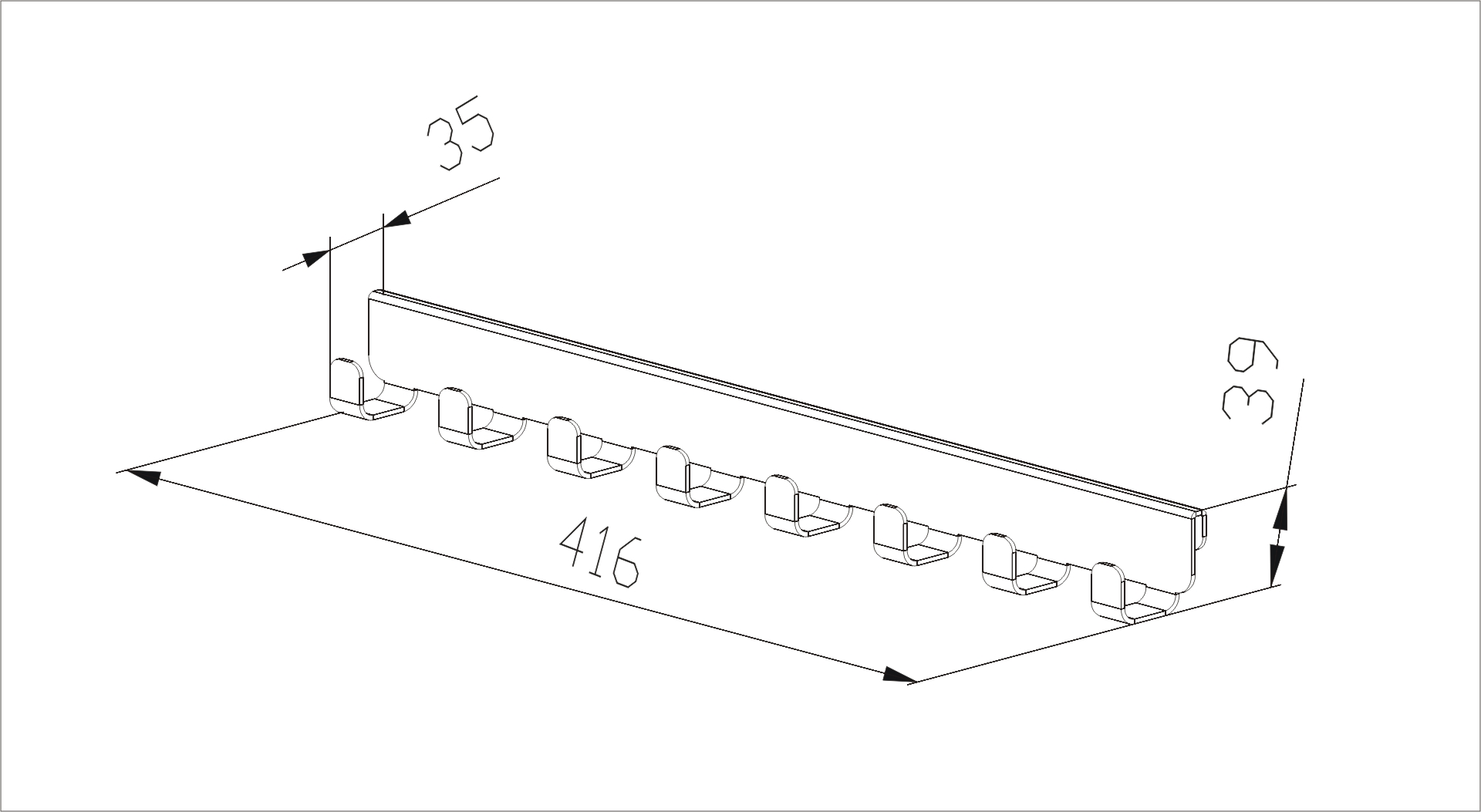 Аристо Крючки боковые серия 460 мм БЕЛЫЙ 0349