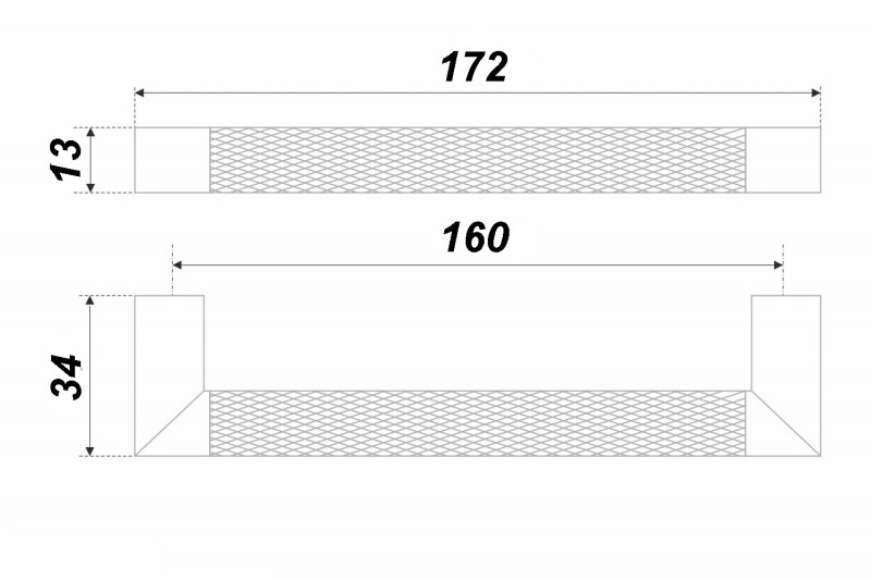 BRD RS286CP/OBL.4 ручка-скоба 160мм EROS хром/масляный черный SALE