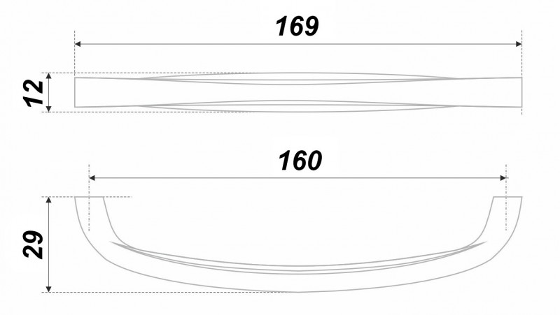 BRD RS443CP.4  ручка-скоба 160 мм хром полированный (снято)