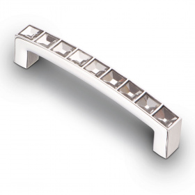 KR CRL 02-96 ручка-скоба 96 мм  хром полированный с кристаллами SALE