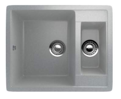 Мойка ULGRAN U-106-310 прямоугольная 2 чаши универсальная серый SALE (стоп-лист)