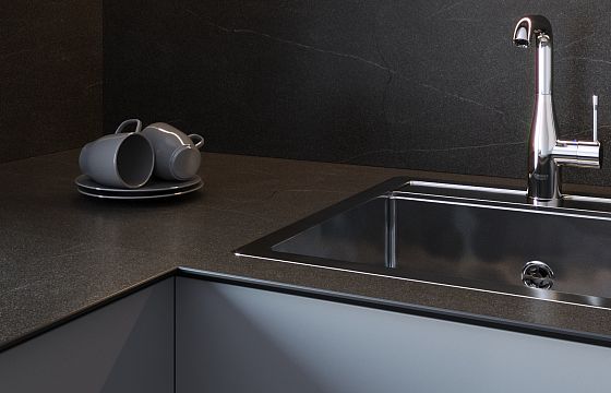 Столешница СЛОТЕКС 3000*600*40мм E3 - Черный камень 5045/Bst (заказная) св продажа (3,7м)