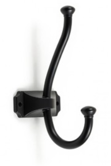 BRD K215BL.8 Крючок KARL 2-х рожковый черный матовый SALE