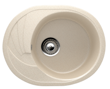 Мойка ULGRAN U-403-328 с малым крылом универсальная бежевый