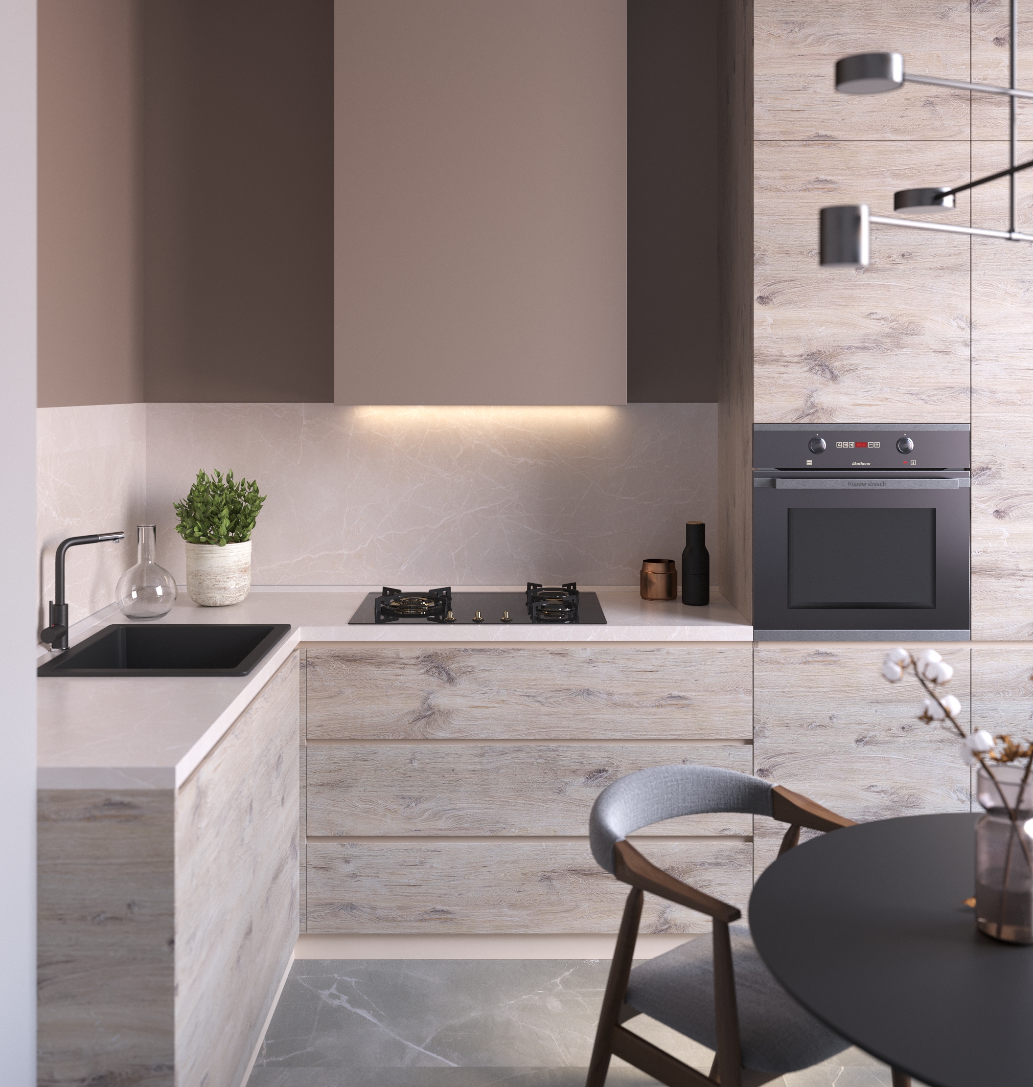 Столешница СЛОТЕКС 3000*600*40мм К3 - Marmo Avorio 8254