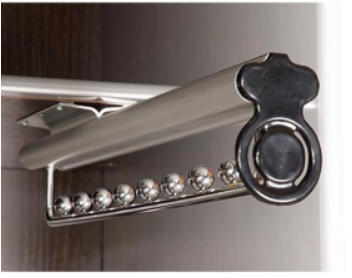 STREAM Вешалка для одежды 460мм хром/черный (в стопе)