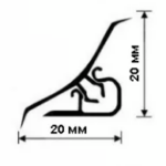 плинтус для столешниц 20*20*3,0 м Дерево мокко 596 MRK 120-1273 (заказ)