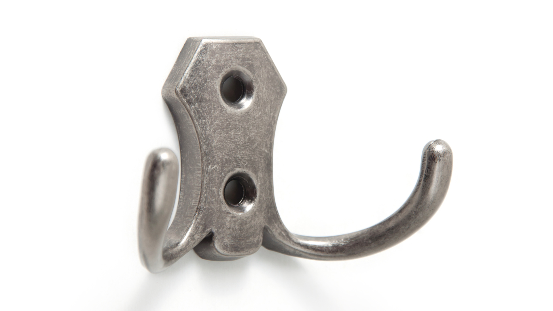 BRD K203BAZ.2 Крючок 2-х рожковый чернёный старинный цинк (заказ)