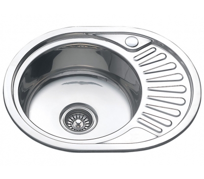 Мойка 450*570 мм/0,8 декор/ левая, малый овал