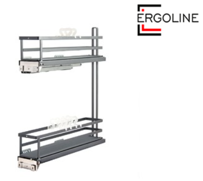 BRD Бутылочница FLORA KR05/1/3/150/L/GRPH с доводчиком графит