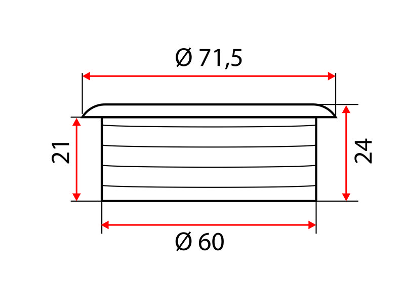 заглушка для кабеля D60 вишня академия SALE
