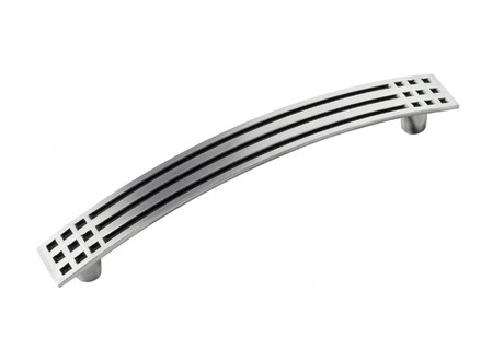 BRD RS003SC/DBL.4 ручка-скоба 128 мм сатиновый хром/черный матовый (снято)