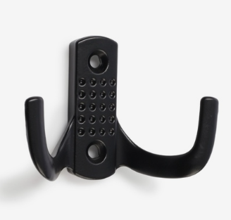 Крючок 2-х рожковый черный TKd=011