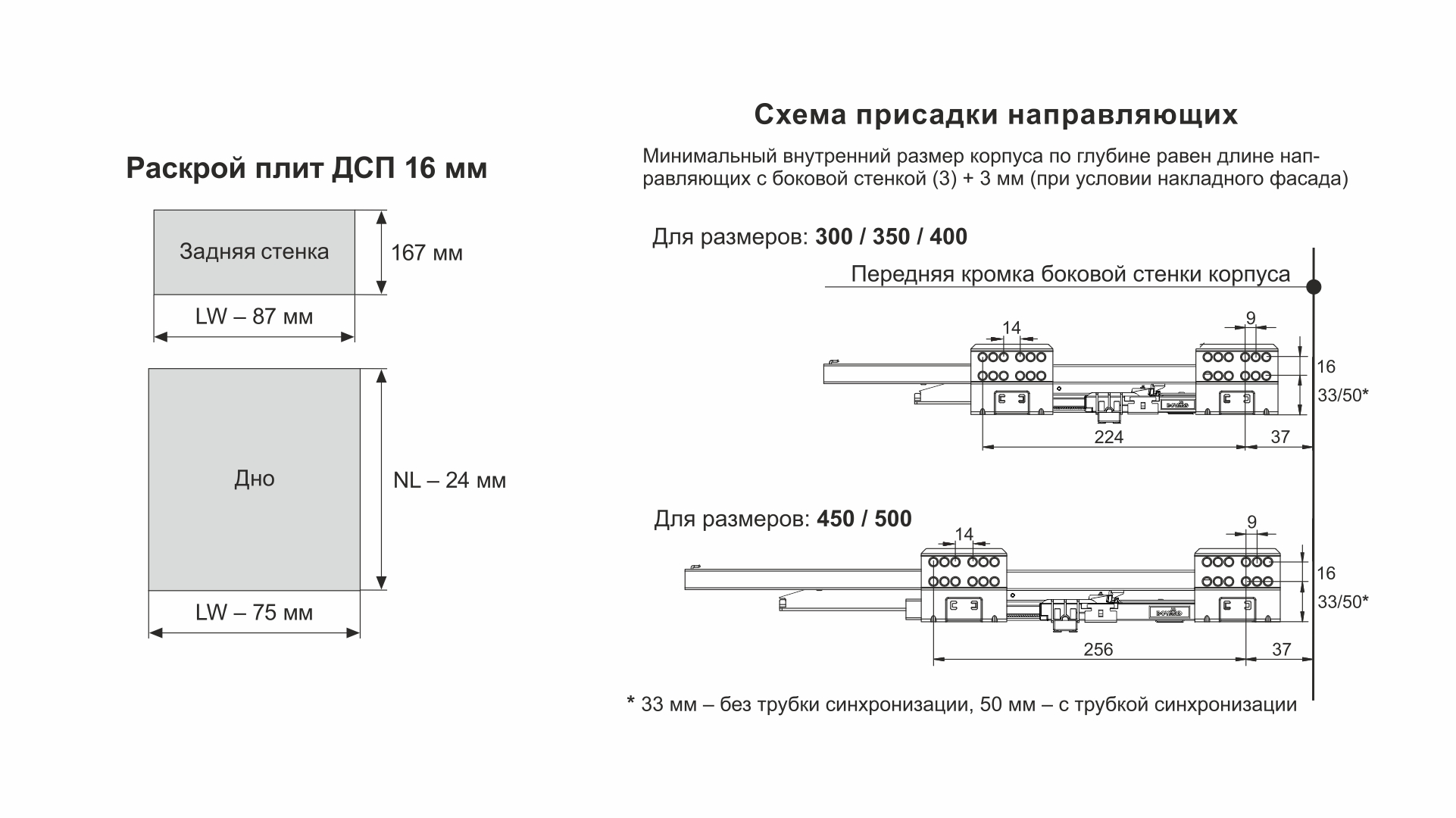 BRD SB30GR.1/300 Комплект СТАРТ PUSH 167мм (от нажатия), серый (заказ)