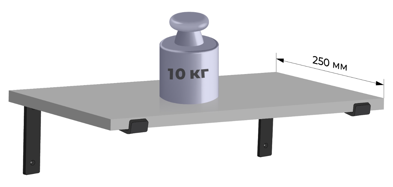 BRD P302BL.4 полкодержатель PLACE Черный