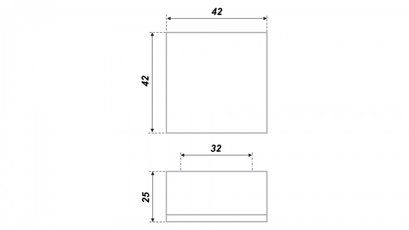 BRD RS074BL.4 ручка-скоба 32 мм МАЛЕВИЧ черный