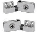 Компл. петель для стекл. двери + ручка, хром D/11 CR.CH (стоп-лист)