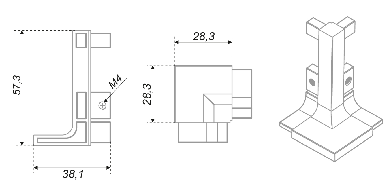 BRD RZ051.02BL внешний уголок-держатель L GOLA BALANCE черный SALE