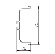 REHAU Ручка-профиль С 4100 Серебристый матовый Премиум Лайн ALU 00 011T SALE