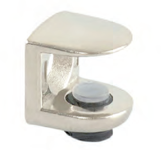 Полкодержатель для стекла РЕГУЛ. под шуруп никель