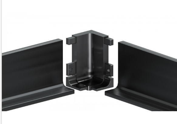 BRD RZ051.03BL внутренний уголок-держатель L GOLA BALANCE черный