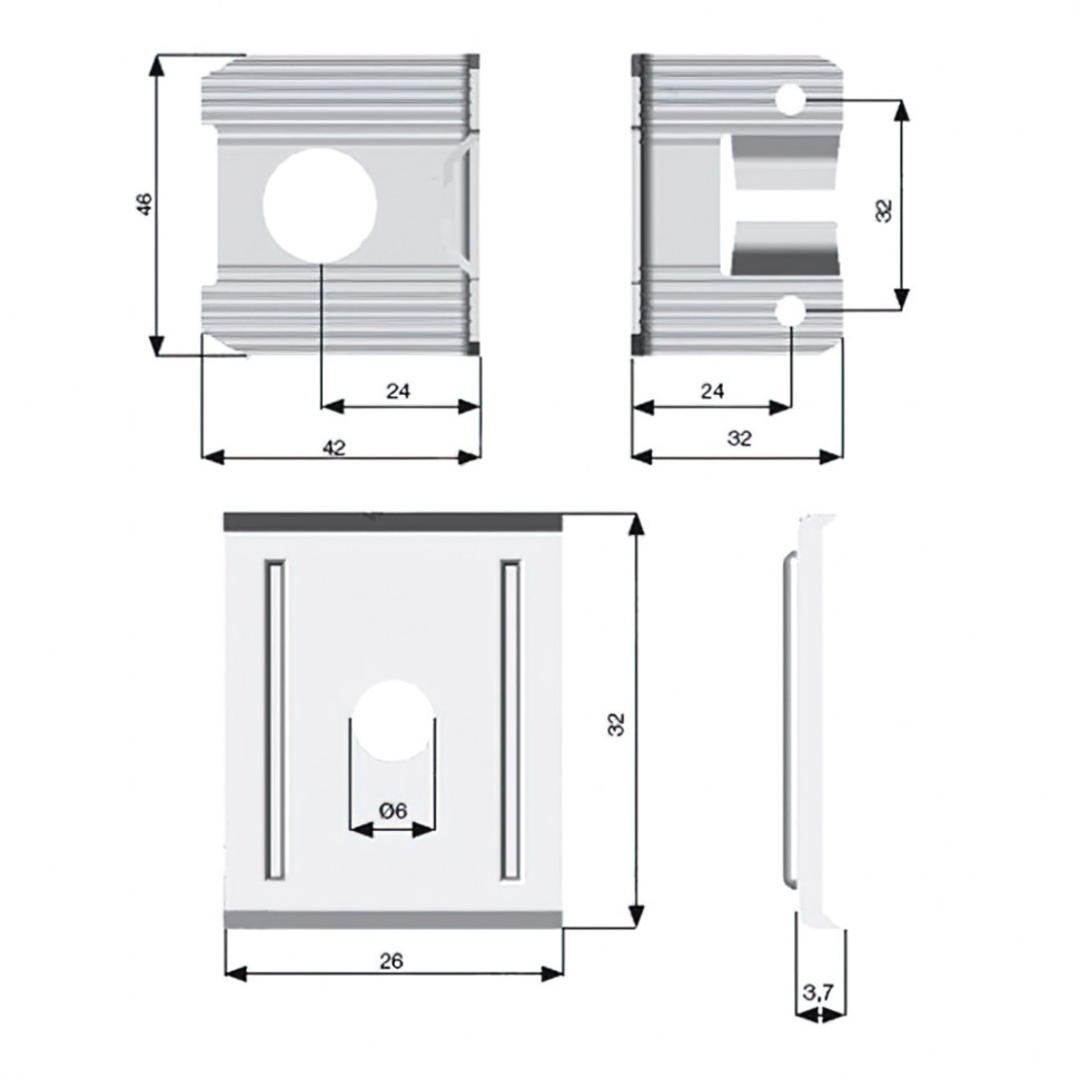 SAMET Уголок фиксирующий + накладка  коричневый SALE