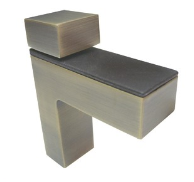 BRD P507АВ.2 полкодержатель квадратный большой старинная латунь (до 35 мм) SALE (снято)