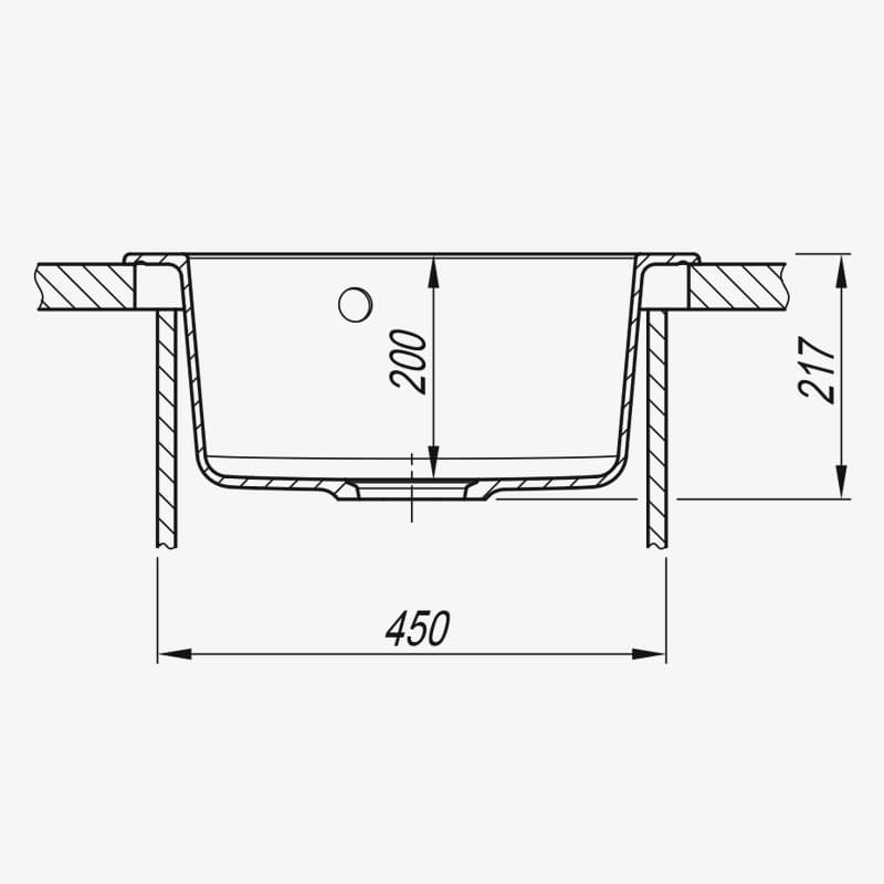 Мойка Dr. Gans Гала 510 круглая базальт