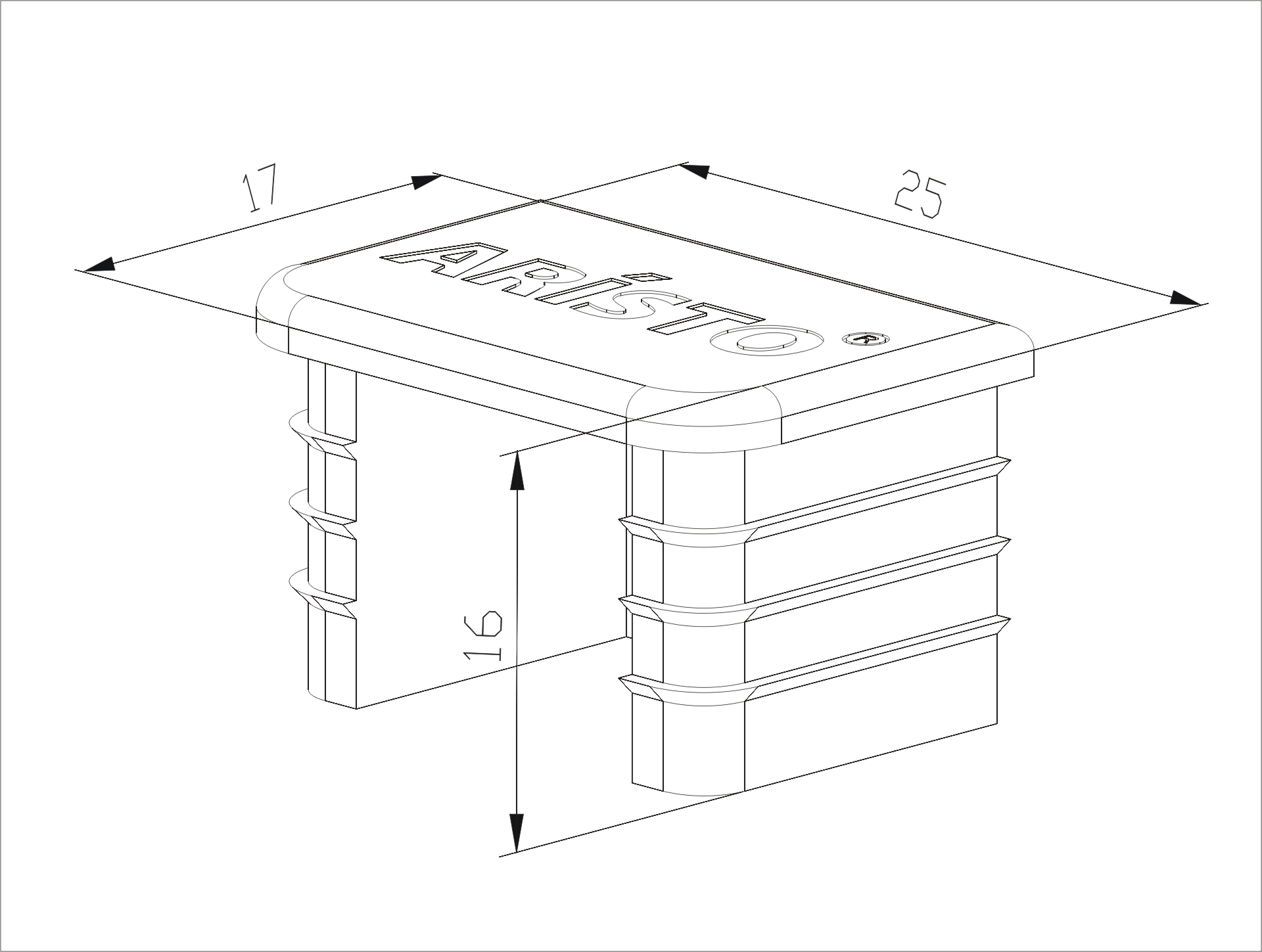 Аристо Заглушка настенной направляющей GSA 0339 (заказ)