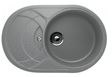 Мойка ULGRAN U-110-309 овал универсальная темно-серый