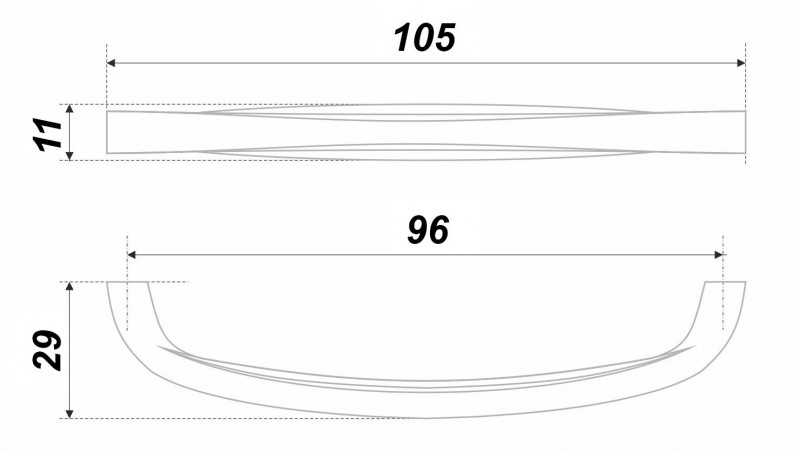 BRD RS443CP.4  ручка-скоба 96 мм хром полированный (снято)