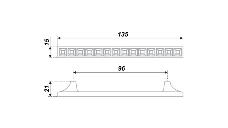 BRD RS420CP/CrT.4 ручка скоба 96мм CRYSTAL хром полиров/стекло (снято)