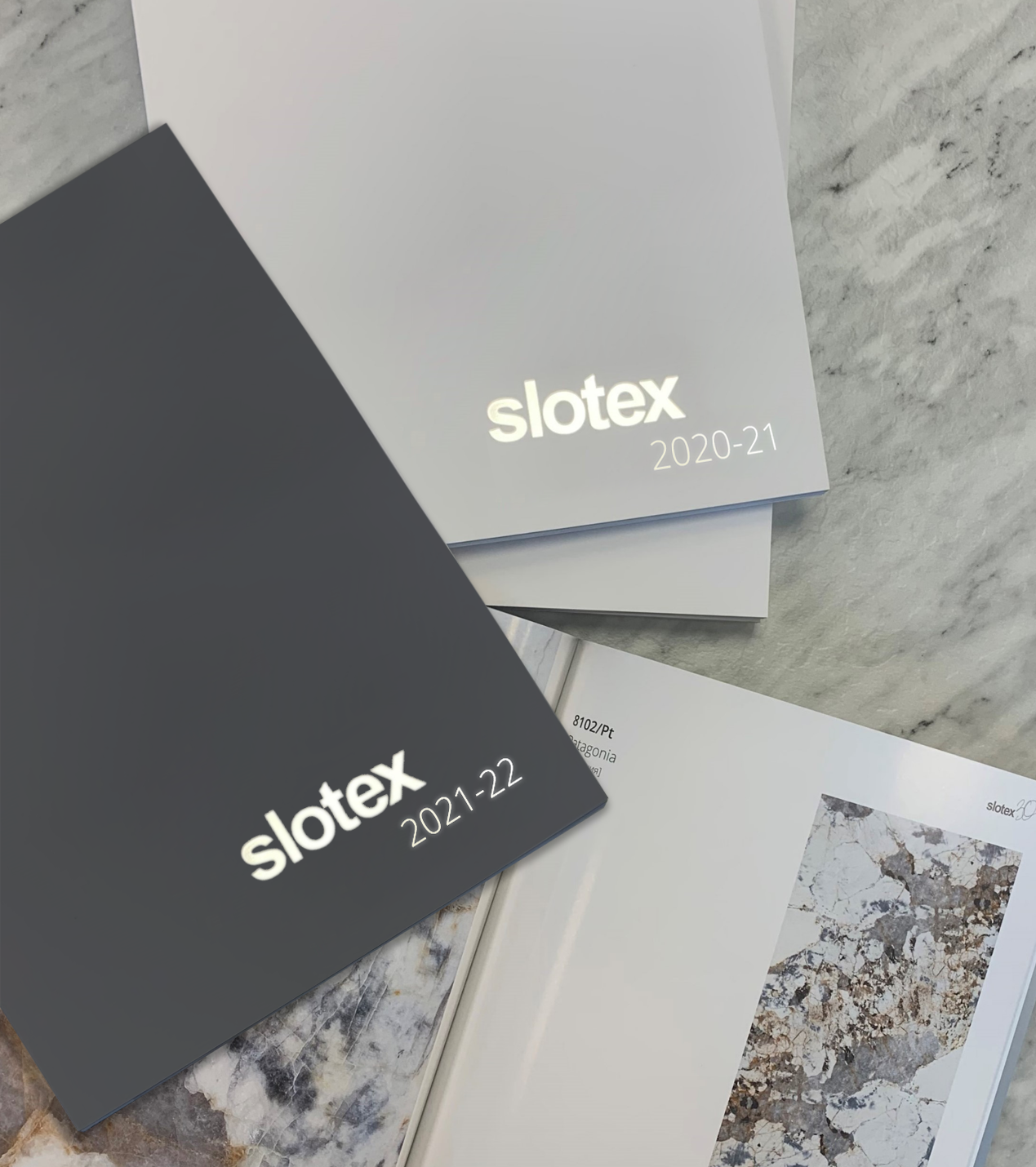 Столешница СЛОТЕКС 4150*600*40мм E1 - Азурита белая (Azurita white) 8110/Pt