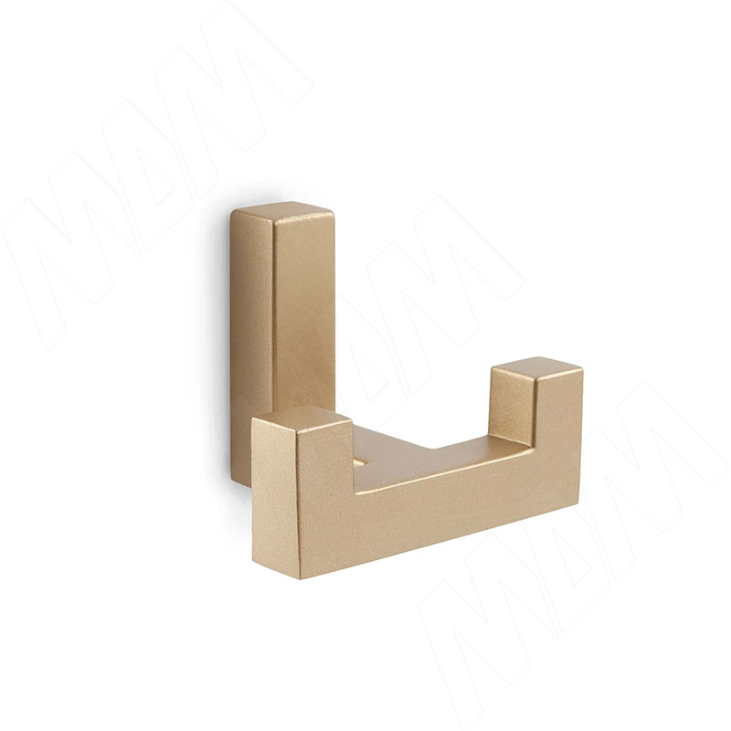 МДМ HK.34.GA Крючок двухрожковый золото матовое